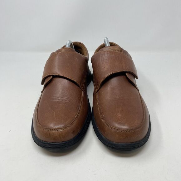 Anodyne Shoes Mens Size 8.5 Wide Brown Leather Hook Loop Walking Comfort main image 11